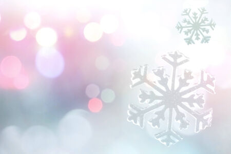 Winter background with snowflakesの写真素材