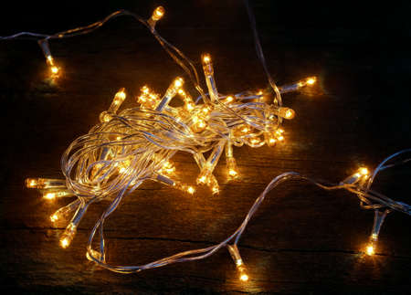 christmas decoration lights garland.の写真素材
