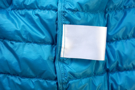 Cloth label laundry care instructions blank mockup