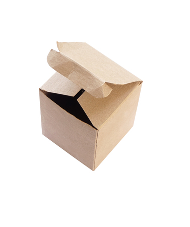 Cardboard box isolate on white background の写真素材