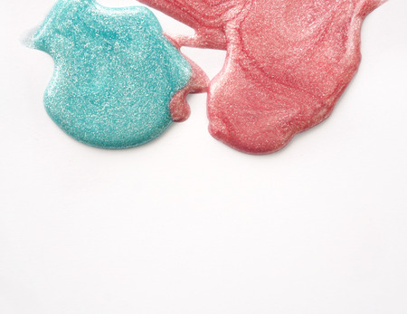 nail polish isolated on whiteの写真素材