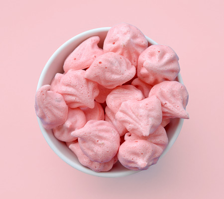 Pink meringuesの写真素材