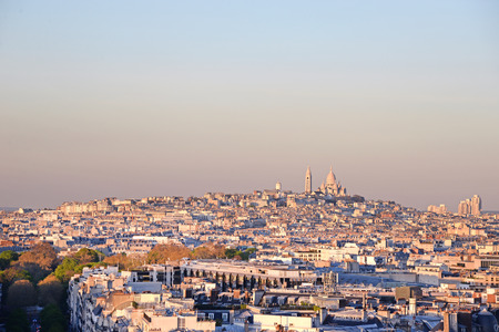 Panoramic view of Montmartre, Paris, Franceの写真素材