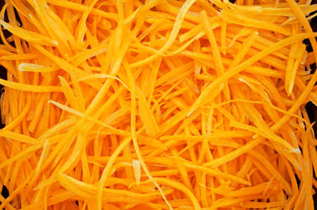 Grated carrot, for backgrounds or texturesの写真素材