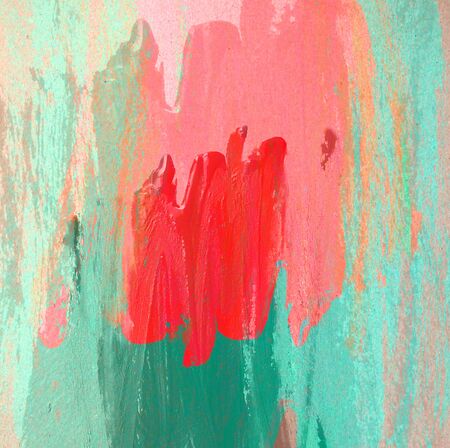 brushstrokes of different colors on paper backgroundの写真素材