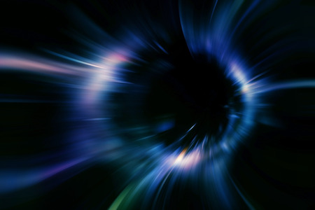 Abstract blue spinning wormholeの写真素材