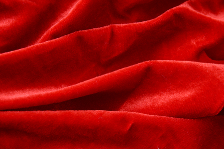 Red fabric texture for background.の写真素材