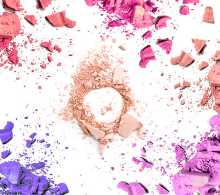 Make-up color frame on white backgroundの写真素材