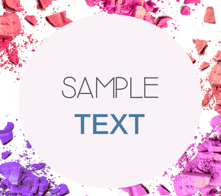 beautiful cosmetic promotion circle frameの写真素材