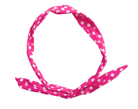 Pink hair band isolated on white background. This has clipping path.の写真素材