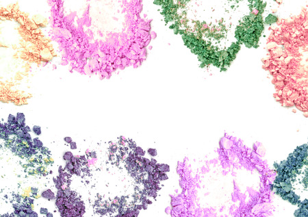 Make-up color frame on white backgroundの写真素材