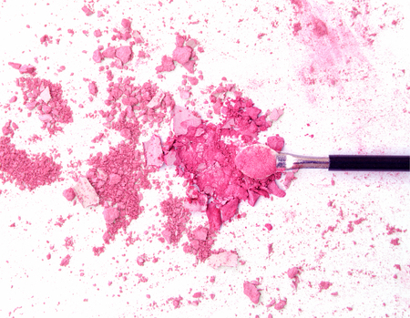 pink eyeshadow with crushed background make upの写真素材