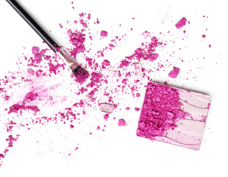 purple eyeshadow and face powder - make-up for fashion and beauty magazines.の写真素材