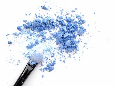 Crushed blush isolated on whiteの写真素材