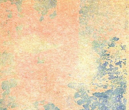 Peeling paint on wall seamless texture. Pattern of rustic blue grunge material.の写真素材