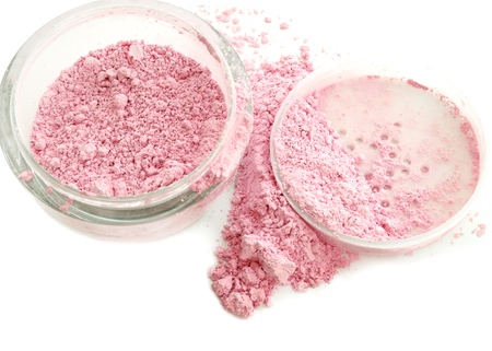 Face powder on white backgroundの写真素材