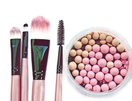 brush for make-up with powder balls