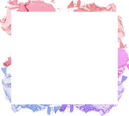 Make-up color frame on white backgroundの写真素材