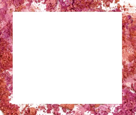 Make-up color frame on white backgroundの写真素材