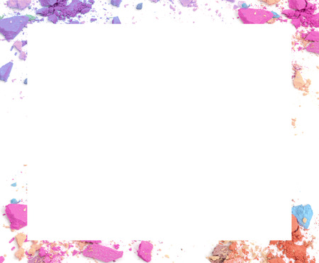 Make-up color frame on white backgroundの写真素材