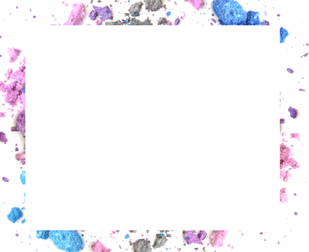 Make-up color frame on white backgroundの写真素材
