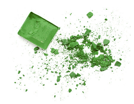 crushed eyeshadow isolated on white background. Cosmetics products for makeup.の写真素材