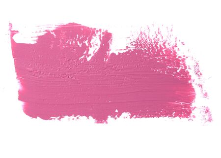 Pink color lipstick stroke on white for backgroundの写真素材