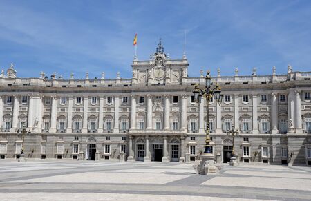 Royal Palace in Madrid in a beautiful summer day, Spainのeditorial素材