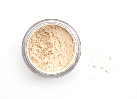Face powder on white backgroundの写真素材