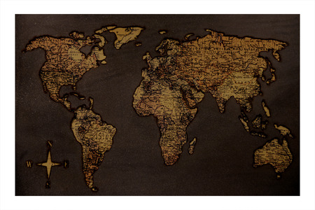 Vintage world mapの写真素材