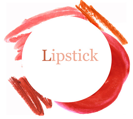 Lipstick smeared with space for text (Marketing promotion product)の写真素材