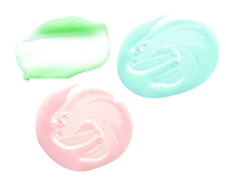 gel for washing drop on white background.の写真素材