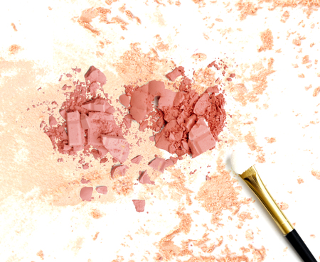 Crushed make up face powder backgroundの写真素材