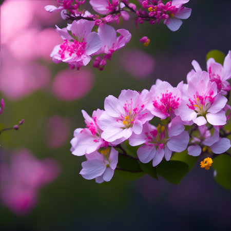 Cherry blossoms in spring. Created using generative AIの素材