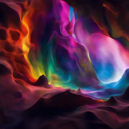 Abstract background. Colorful texture. Digital painting. 3d rendering. AI Generated.の素材