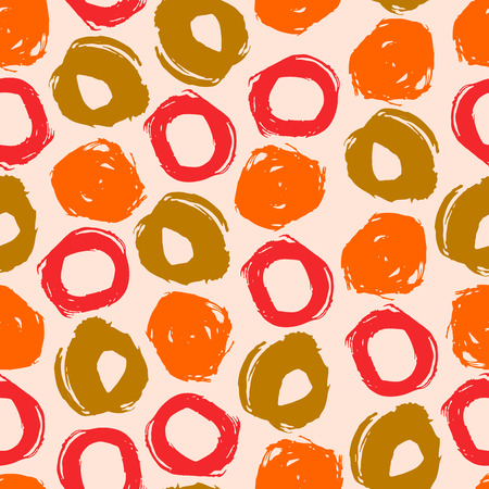 Grunge polka dot seamless patternのイラスト素材