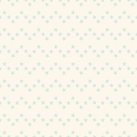 Seamless cute pastel geometrical pattern with little blue stars in zigzag line on beige background.のイラスト素材