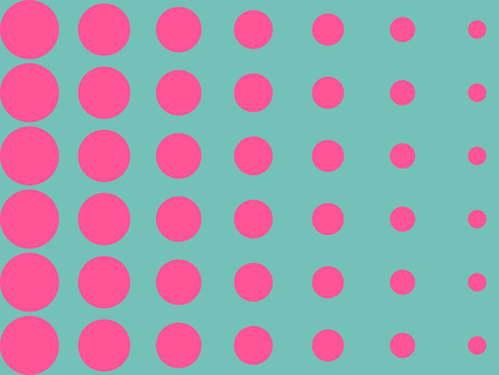 Bright halftone, round shape, dotted background. Vector illustration.