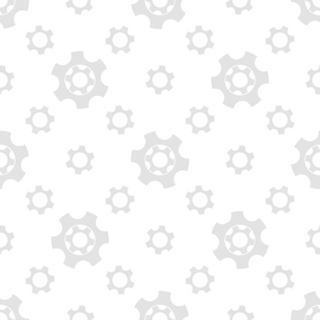 Seamless geometric pattern with gears. Black and white.のイラスト素材