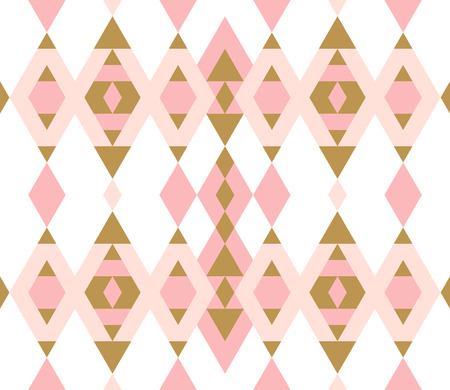 Ethnic seamless pattern with rhombuses. Tribal geometrical background. Vector illustration.のイラスト素材