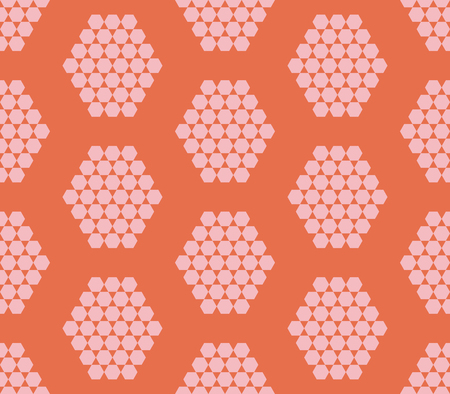 Abstract hexagon geometric seamless pattern. Mosaic background. Vector illustration.のイラスト素材
