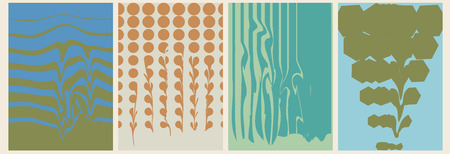 Abstract glitch background, halftone template, artistic covers design, colorful texture. Trendy pattern, graphic poster, geometric brochure, card. Vector illustration.のイラスト素材