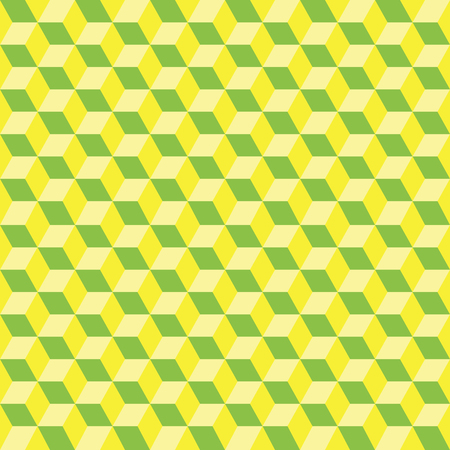 Seamless pattern of colored cubes. Endless multicolored cubic background. Cube pattern. Cube vector. Cube background. Abstract seamless background with cube decoration.のイラスト素材