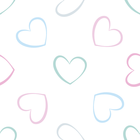 Heart seamless pattern. Valentines day background. Vector illustration.のイラスト素材