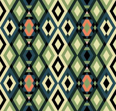 Seamless abstract background with rhombuses. Infinity geometric pattern.  Vector illustration.のイラスト素材