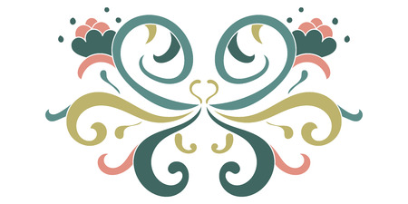 Abstract curly element for design, swirl, curl. Vector illustration.のイラスト素材