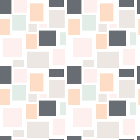 Messy seamless abstract background with squares. Infinity geometric pattern. Vector illustration.のイラスト素材