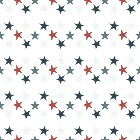Seamless pattern with stars on white background. Vector illustration.のイラスト素材