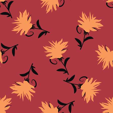 Seamless flower pattern. Floral background. Abstract seamless background.のイラスト素材