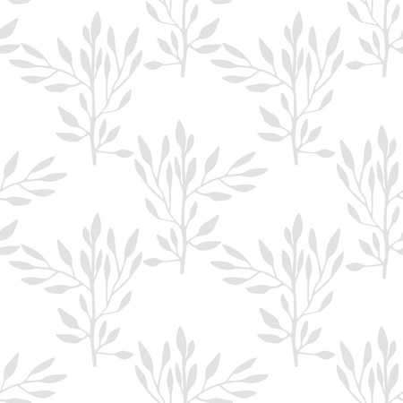 Floral seamless pattern with branches and leaves. Vector illustration.のイラスト素材